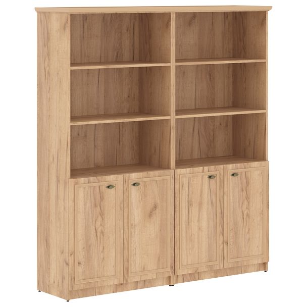 Шкаф высокий 2-х секционный с малыми глухими дверьми RHC 180.5 Дуб Бофорд 1808х466х2023 RAUT - Вид 1