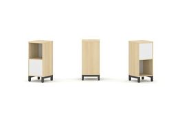 Style Project Набор стеллажа 2-х сторон., 2 яр. SN.NSD-211 Акация Лорка/Белый/Металл Антрацит 387*40 - Фото предпросмотра