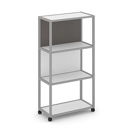 Shelf Mobile Стеллаж 4 уровня 1 секция VR.LT-STK-403.12 Белый Бриллиант/Металл Серый/W-26 1200*400*1523 - Фото предпросмотра