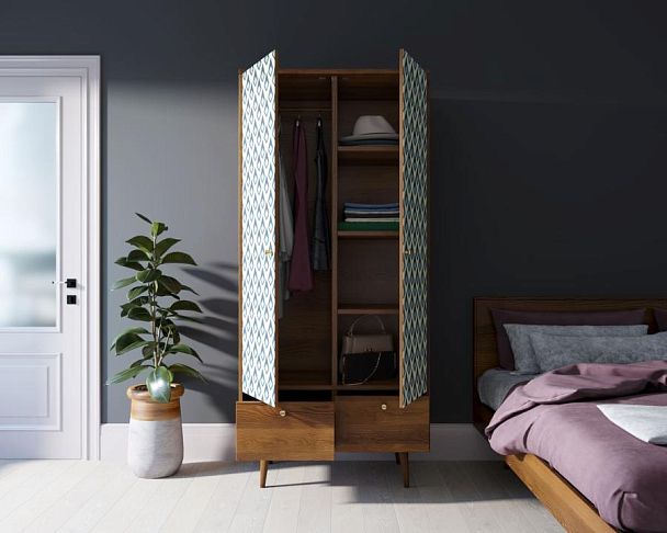 Шкаф двухстворчатый Berber принт 13 арт BB16/Print_13 - Вид 2