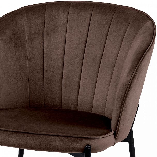 Комплект кухонных стульев Миэль коричневый велюр/черный, 3 шт. - Вид 6