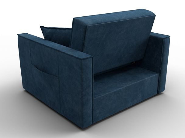 Кресло-кровать Лига-104 (80) Велюр синий - Вид 5