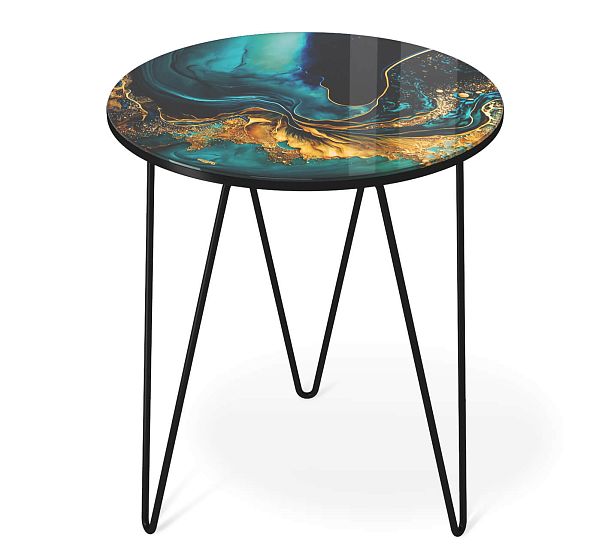 Столик журнальный Sheffilton SHT-CT27 королевский синий/черный муар - Вид 3