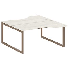 Metal System Quattro Р. ст. криволинейная на О-образном м/к 50БО.РАС-СА-2.1 Дуб наварра/Мокко металл 1600*1835*750 - Фото предпросмотра