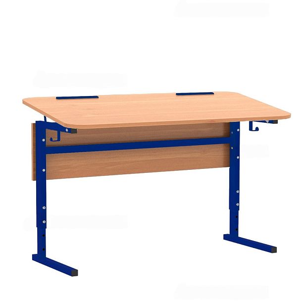 Стол ученический 114Рп, 2-местный, регулир. высота и наклон столешницы 0-10° на прямоугольной трубе (м/к Красный, Синий, Зеленый), гр.2-4 - Вид 5