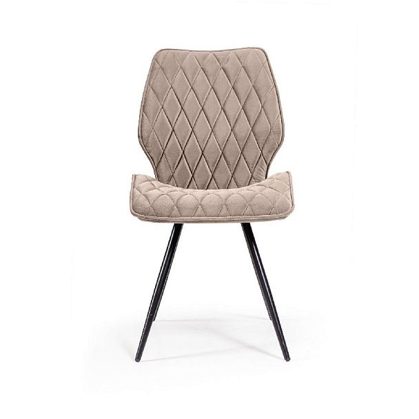 Стул Flash ромб, бархат пепельно-бежевый 25 - Вид 2