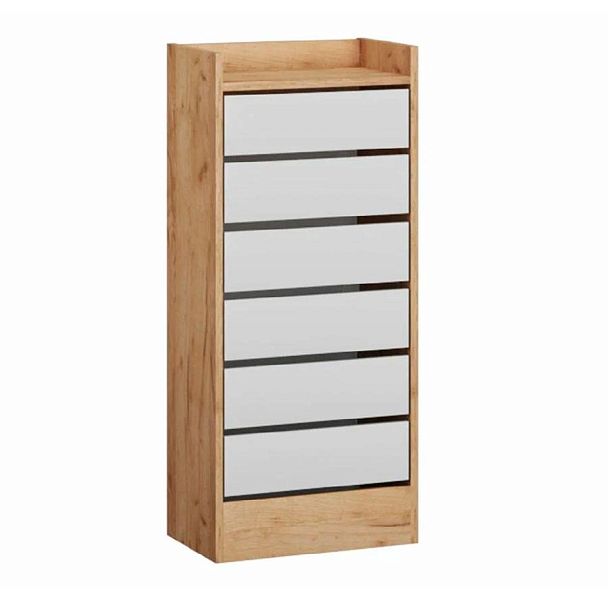 Ямайка Обувница ЯПТ-1 (450*1025*270) дуб крафт золотой/белый - Вид 1