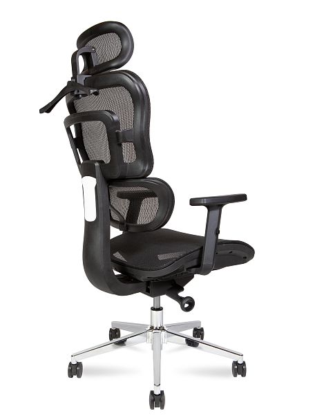 Кресло офисное / Ergo M / черный пластик / черная сетка / черная сетка - Вид 5