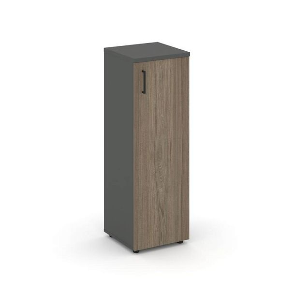 Style Project Шкаф средний узкий SN.STU.E-204(R) Антрацит/Вяз Благородный/Черный Ручки 400*400*1203 - Вид 1