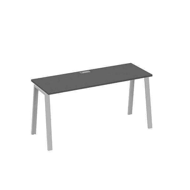 Стол письменный на металлокаркасе TRE A4 А4 Б3 005 БП антрацит премиум / металлокаркас серый - Вид 1