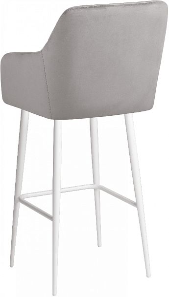 Барное поворотное кресло Барли К, Confetti silver/белый - Вид 6