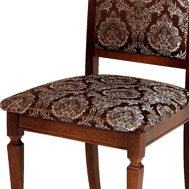 Комплект деревянных стульев с мягким сиденьем Бармс Античный орех/Темно-коричневый жаккард, 2 шт. - Вид 11