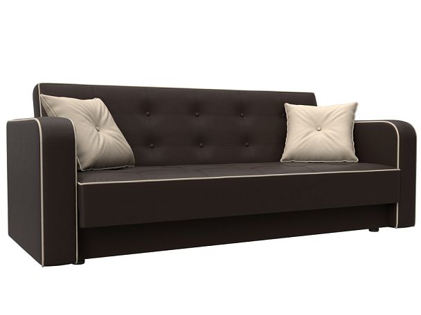 Диван-книжка Тур Экокожа\Велюр коричневый - Вид 1