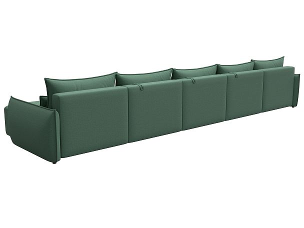 Диван п-образный Лига-051 НПБ МегаЛонг Рогожка зеленый - Вид 5