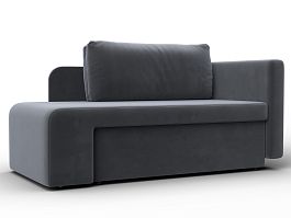 Кушетка Лига-097 Велюр серый - Фото предпросмотра