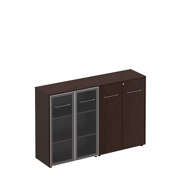 Шкаф комбинированный средний (стекло + закрытый) - Вид 3