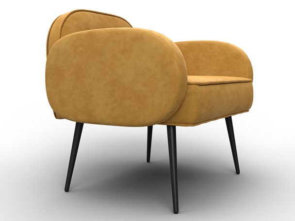 Кресло Лига-086 Велюр желтый - Вид 3