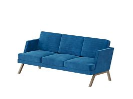 Aldo Диван трёхместный ALD-03L Velutto 54/Металл Капучино 2010*875*890 - Фото предпросмотра