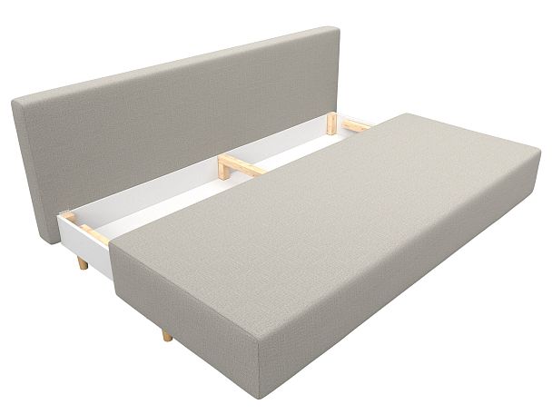 Диван прямой Лига-033 Рогожка бежевый - Вид 7