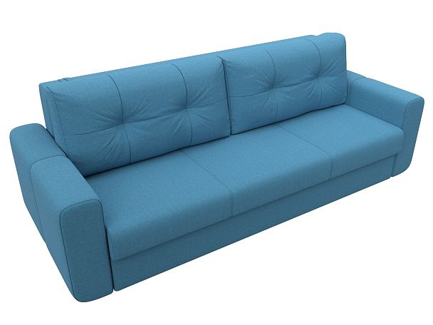 Диван прямой Лига-031 Рогожка голубой - Вид 5