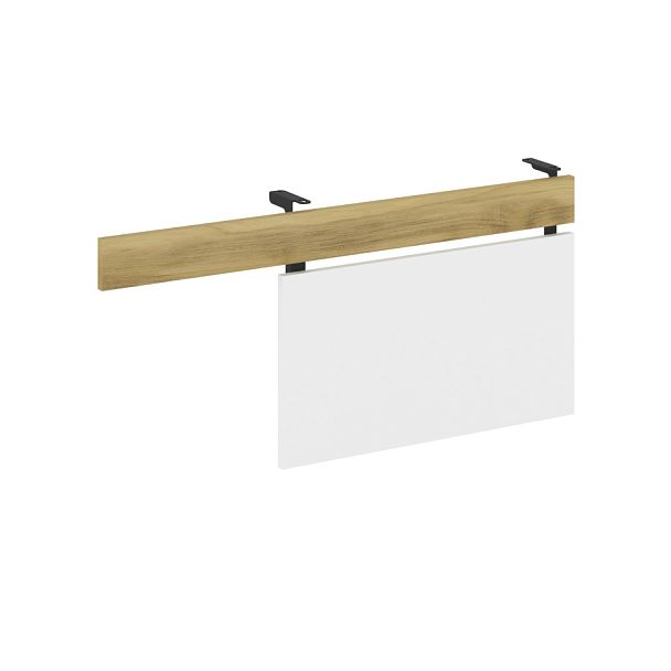 Concept Царга стола с опорной тумбой CN.CST-002 Дуб Винченцо/Белый Бриллиант/Металл Черный 1030*18*458 - Вид 1