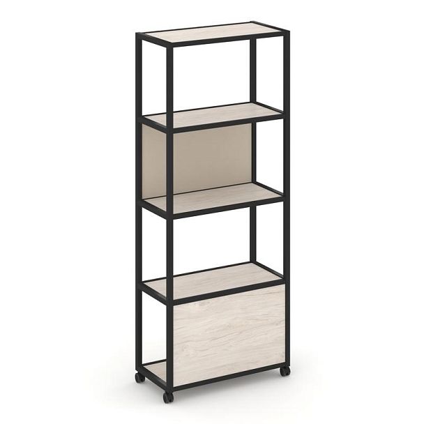 Shelf Mobile Стеллаж 5 уровней 1 секция VR.LT-STK-503.10 Денвер Светлый/Металл Черный/W-04 1000*400*2000 - Вид 2