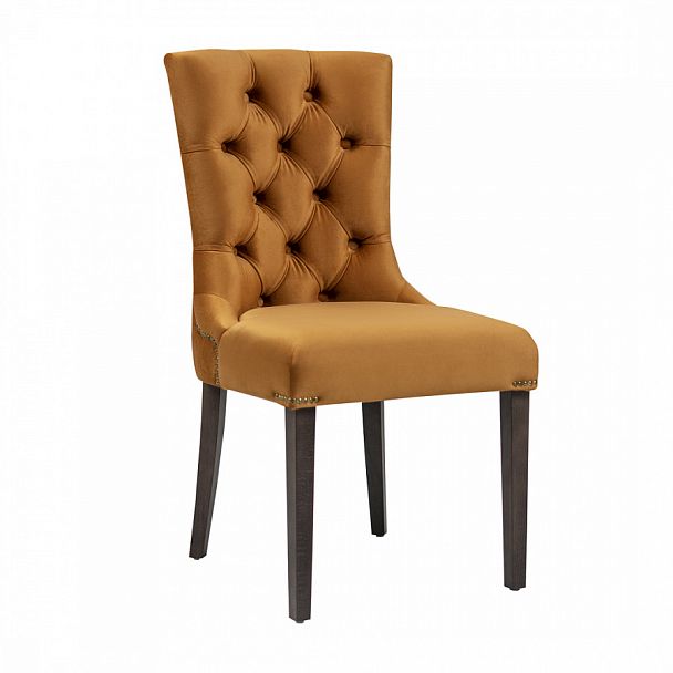 Полукресло Шарри, велюр оранжевый Softvelvet 49, венге - Вид 1