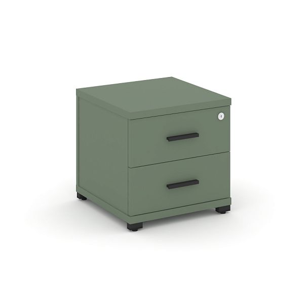 Concept Тумба приставная 2 ящ. CN.TUP-001 B Кобо/Металл Черный 420*420*416 - Вид 1