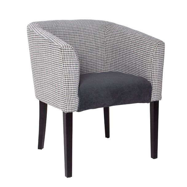 Полукресло Самбука, шенилл Georgi 15, велюр Teddy 018, бук RAL 9005 - Вид 1