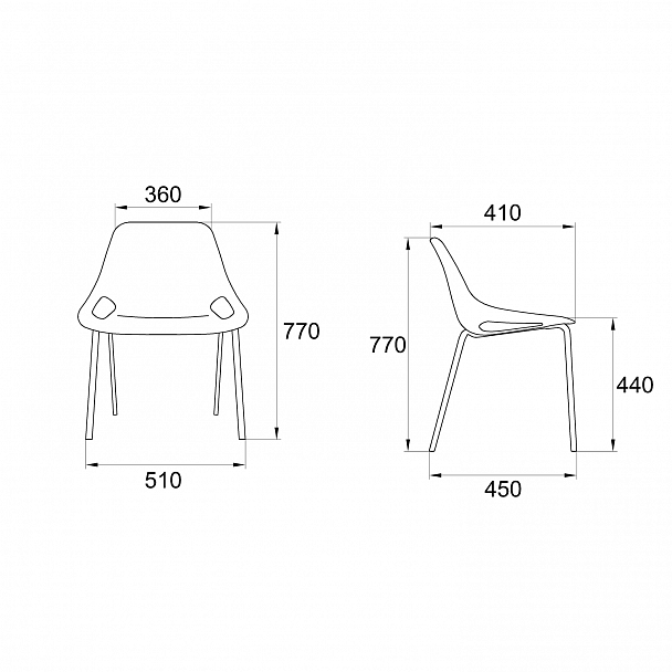 Стул Q5 (4 ножки) каркас черный, серый, стопируемый - Вид 9