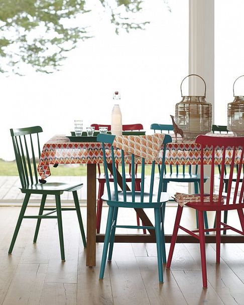 Комплект Такер, 4 стула красный, зеленый, белый, синий - Вид 3