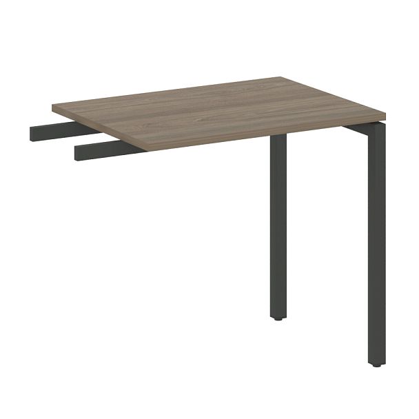 Metal System Quattro Приставной элемент на П-образном м/к 40БП.ПР-2 Вяз/Антрацит металл 800*600*750 - Вид 1