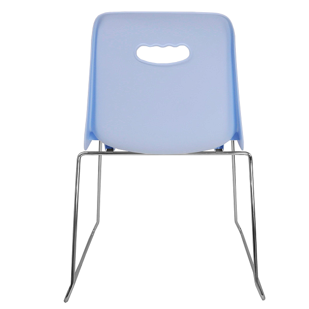 Стул Venezia (пруток) каркас хром, голубой, РП+ИК, стопируемый - Вид 3