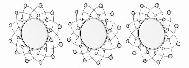 Набор из 3 зеркал настенных (25 см) Aviere 29226 - Вид 1