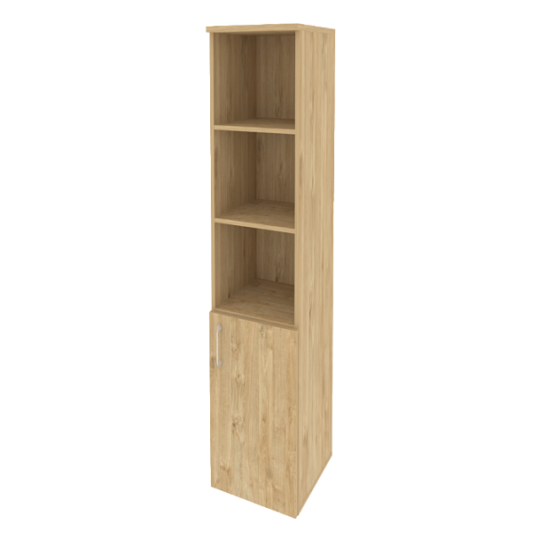 Onix Шкаф высокий узкий правый O.SU-1.1 (R) Тиквуд светлый 400*420*1977 - Вид 1