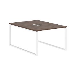 Стол 2-х местный EQWST 1116 Дуб Денвер тёмный/Белый 1160х1606х750 EDIS - Фото предпросмотра