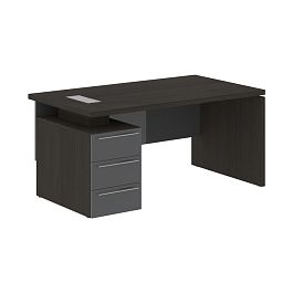 Стол письменный СП-064-25-06(L) Дуб Мореный/Серый глянец 1600х900х750 KANON - Фото предпросмотра