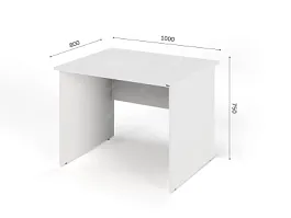 UNITY PС8-10 БЕЛЫЙ Офисный стол прямоугольный Прямой 1000х800х750 - Фото предпросмотра