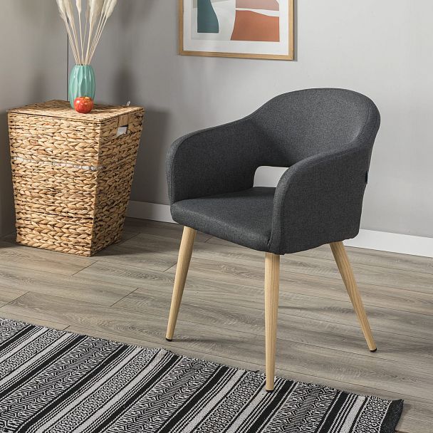 Кресло Oscar тёмно-серый/нат.дуб - Вид 11