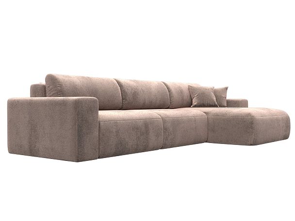 Диван угловой Лига-036 НПБ Классик Лонг правый угол Велюр бежевый - Вид 3