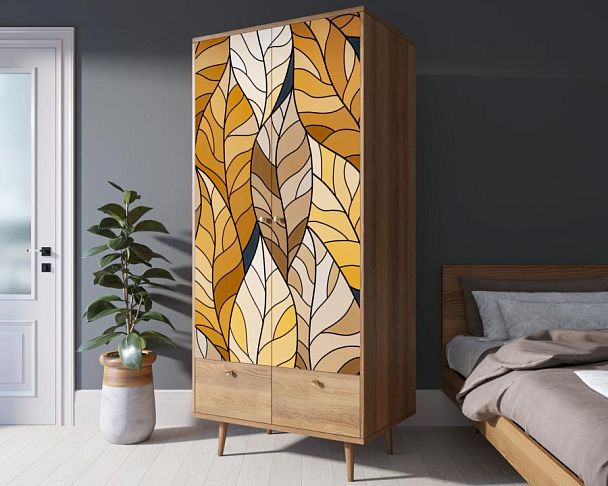 Шкаф двухстворчатый Berber принт 8 арт BB16/Print_08 - Вид 3