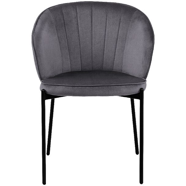 Комплект кухонных стульев Миэль серый велюр/черный, 3 шт. - Вид 2
