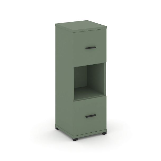 Concept Шкаф 1 узкая секция, 3 ниши CN.STU-315 B Кобо/Металл Черный 420*420*1186 - Вид 1