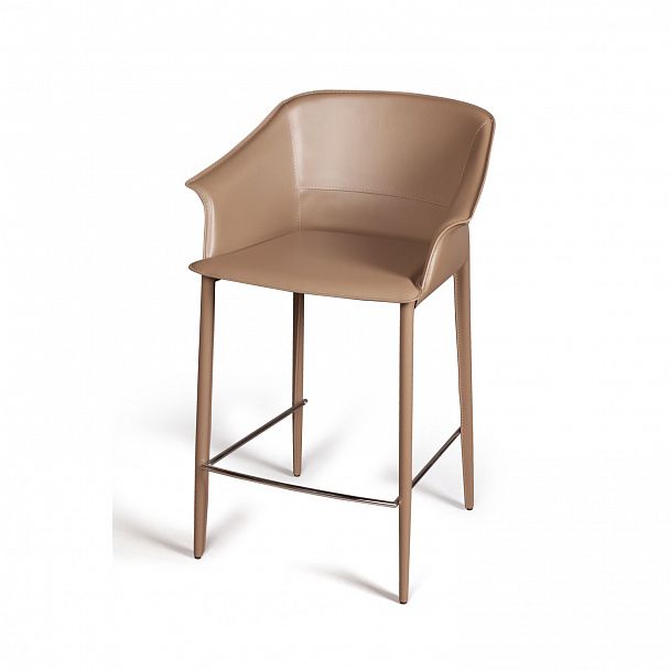 Стул полубарный GIO, кожа тауп - Вид 9
