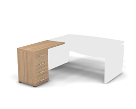 SMART/СМАРТ RSR016-97x50 Тумба приставная левая, 4 ящика для столов 978x500x755 Швейцарский Вяз - Фото предпросмотра