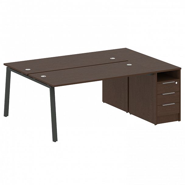 Рабочая станция "Metal System" БА.РС-СТП-2.4 венге/антрацит - Вид 1