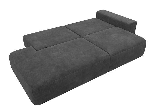 Диван прямой Лига-036 НПБ Модерн подлокотник справа Велюр серый - Вид 9