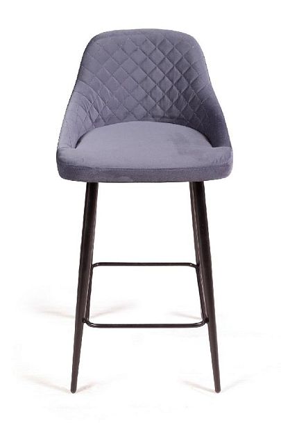 Стул полубарный Douglas ромб, бархат серый 27 - Вид 8