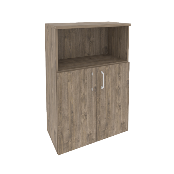 Onix Шкаф средний широкий O.ST-2.1 Тиквуд темный 800*420*1207 - Вид 1