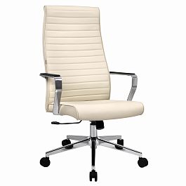 Кресло BRABIX PREMIUM Solo EX-730, алюминий, хром, экокожа, бежевое, 532937 - Фото предпросмотра